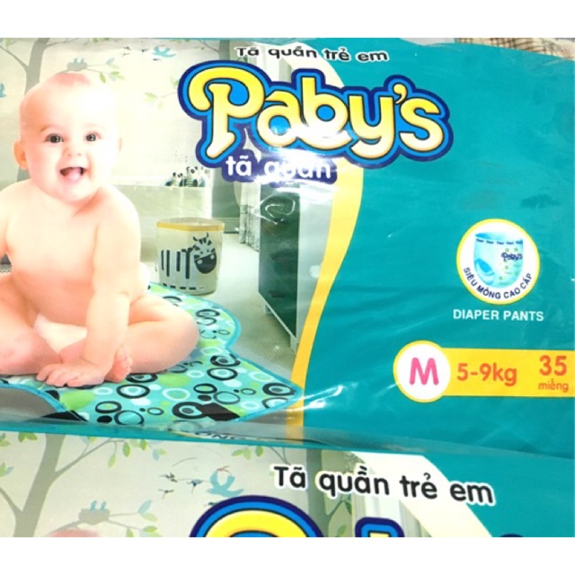 combo 2 gói 70m bỉm quần pabys size M + KM