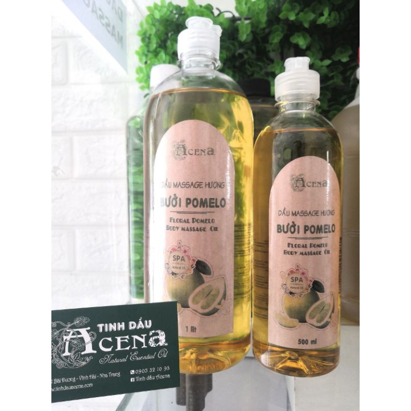 Dầu Massage Body Hương Bưởi Pomelo ACENA 1000ml Trơn Tay, Mùi Thơm Dịu Nhẹ