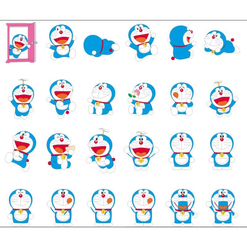 50 Tem Dán Sticker Hình Doraemon Doraemon