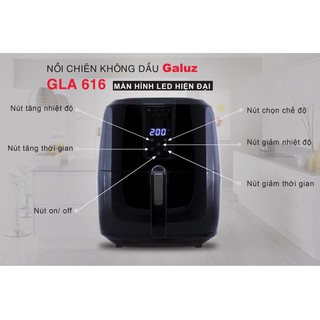 Nồi chiên không dầu điện tử Galuz 5.2l GLA-616