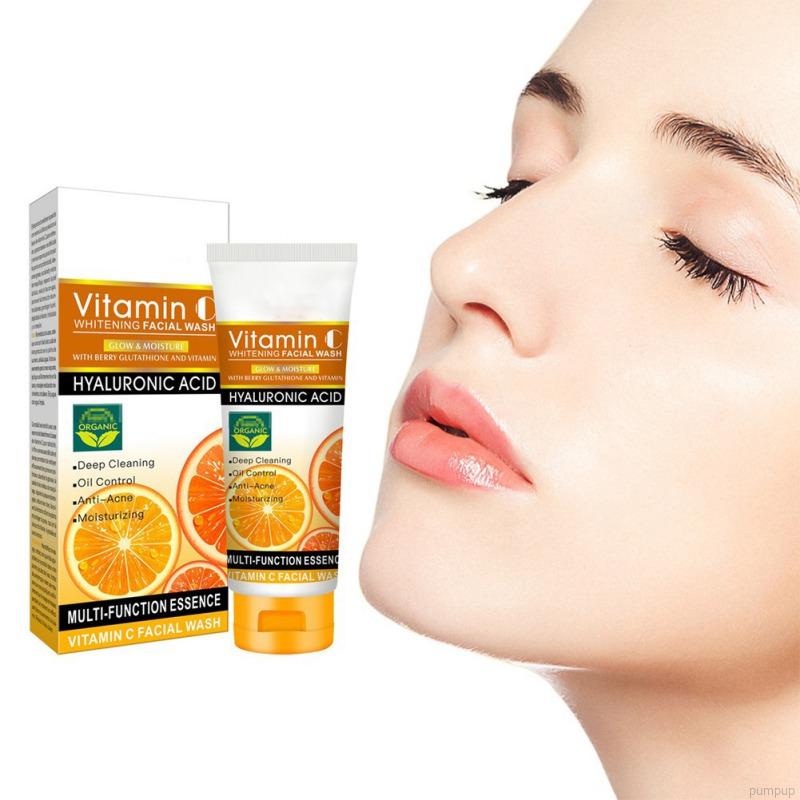 (Hàng Mới Về) Sữa Rửa Mặt Vitamin C Làm Sạch Sâu Dưỡng Ẩm Kiểm Soát Dầu Chăm Sóc Da 100g