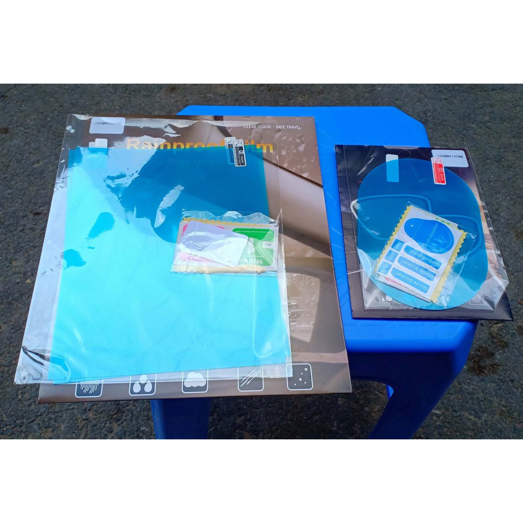 Bộ 4 miếng dán gương thần thánh chống mờ kính - bộ dán gương chiếu hậu ô tô xe máy