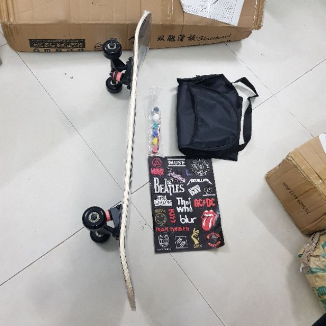 VÁN TRƯỢT SKATEBOARD CHÍNH HÃNG HONGYI MẪU SUPREME MÈO ĐEN