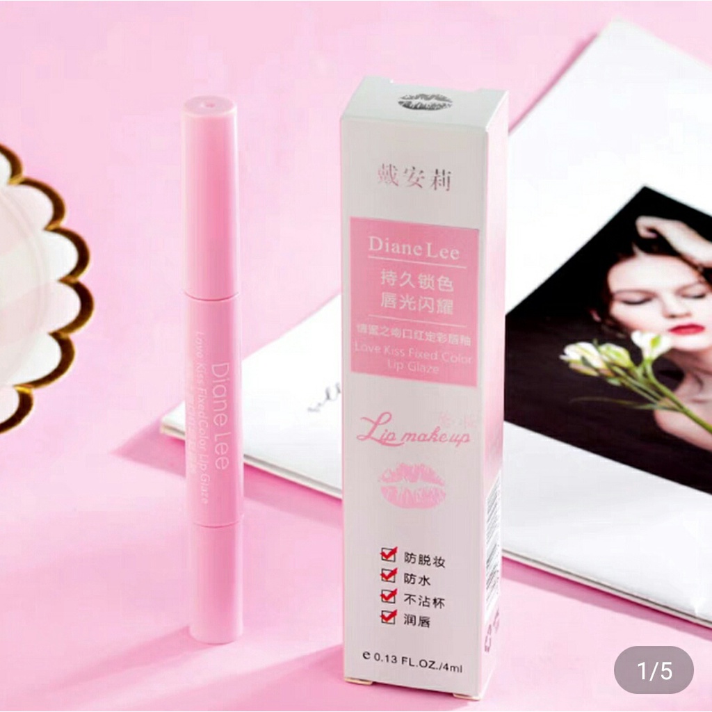 Gel khoá Son Giữ Bền Màu Lâu Trôi - Mẫu Mới VỎ HỒNG Chính Hãng