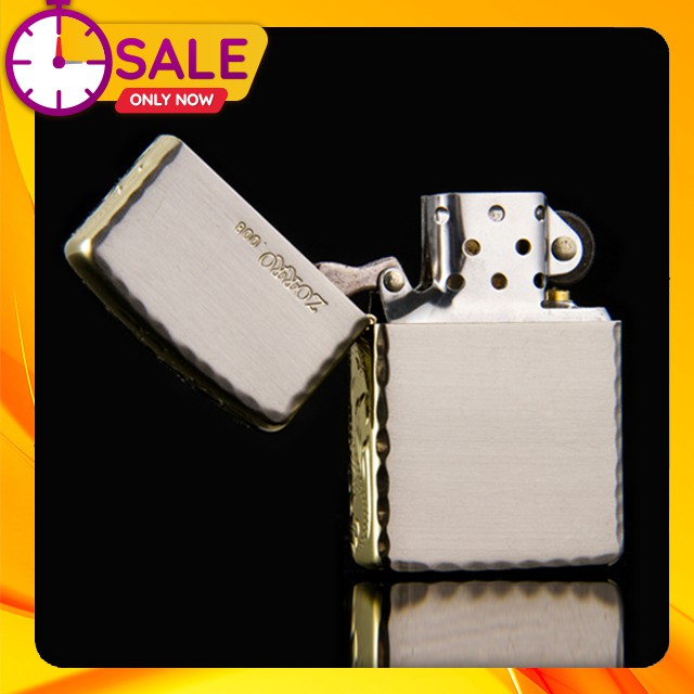 { HOT SALE } Quẹt Bật Khò Đánh Lửa xăg đ.á Z8265 Họa Tiết Viền Cạnh Nhiều Màu - Dùng xăg Bấc đ.á zipo Cao Cấp