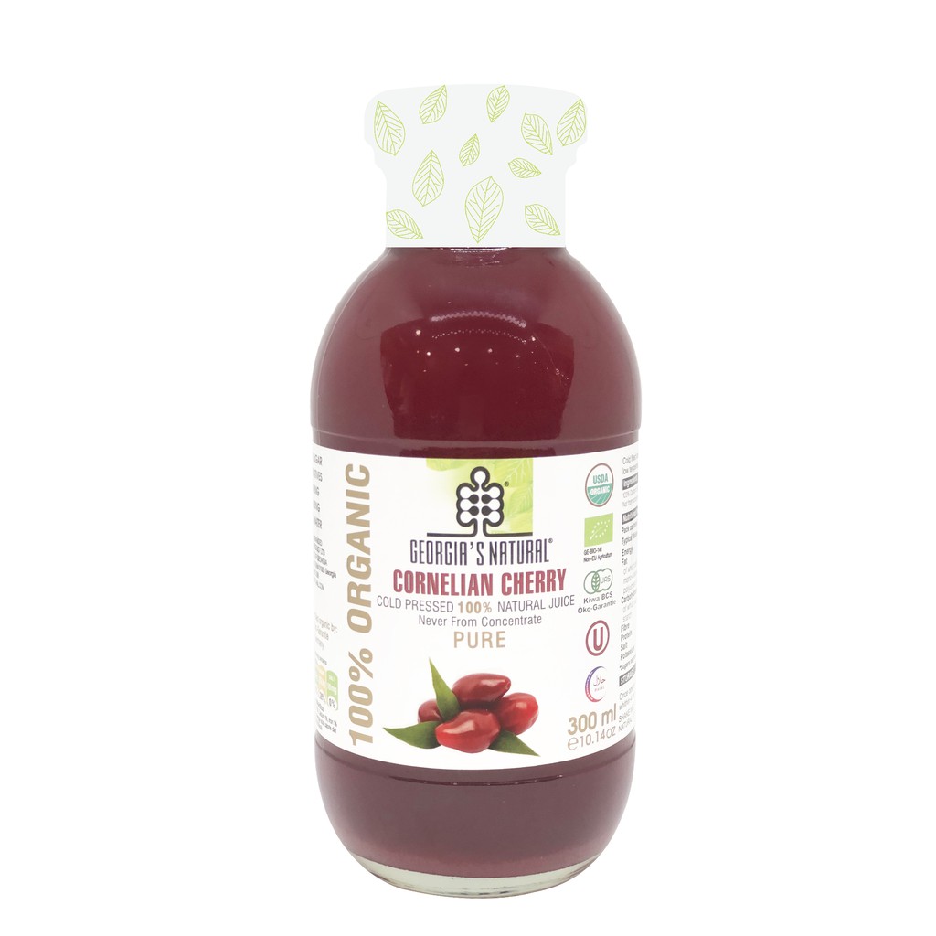 Nước Ép 100% Hữu Cơ Anh Đào Cornelian- ORGANIC Pure Cornelian Cherry Juice - 300ml &amp; 750ml