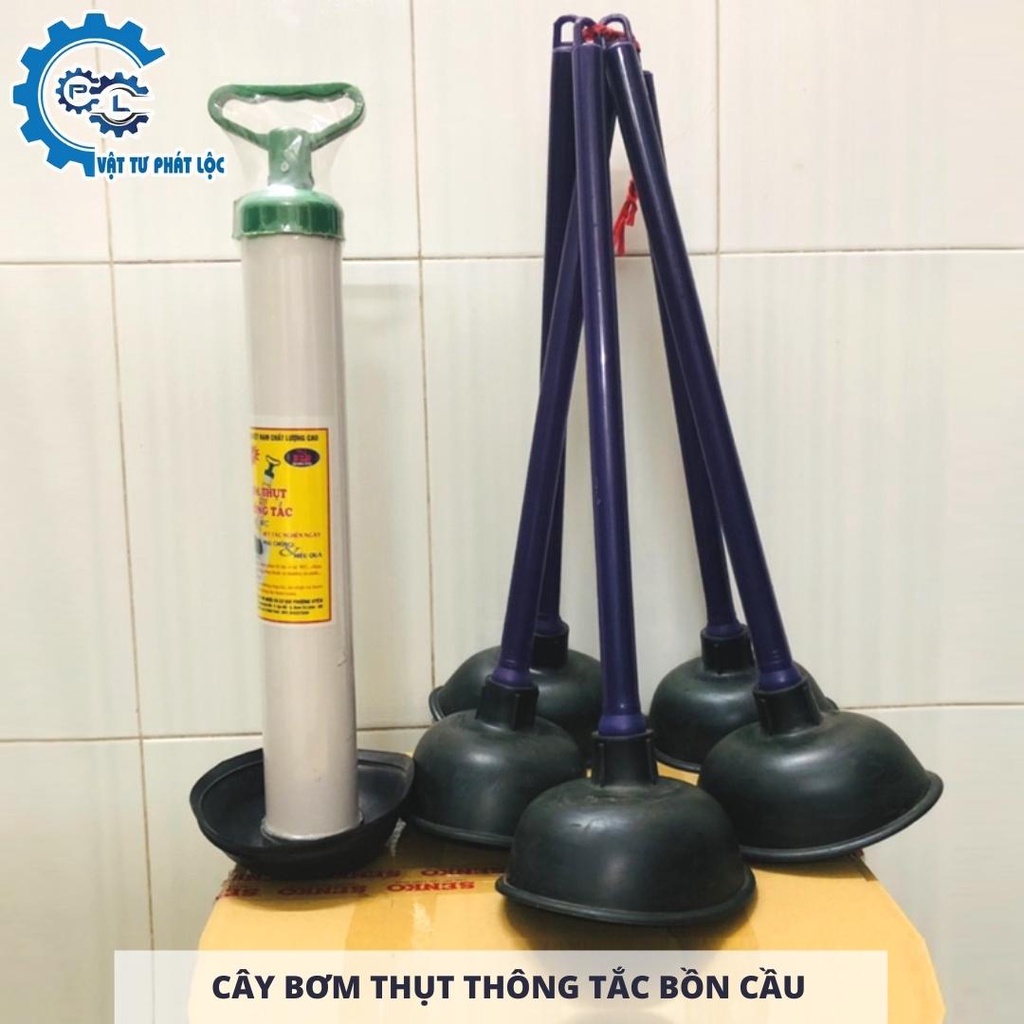 Cây bơm thụt thông tắc bồn cầu, nhà vệ sinh - thông tắc bồn cầu thông cầu thông minh, đa năng