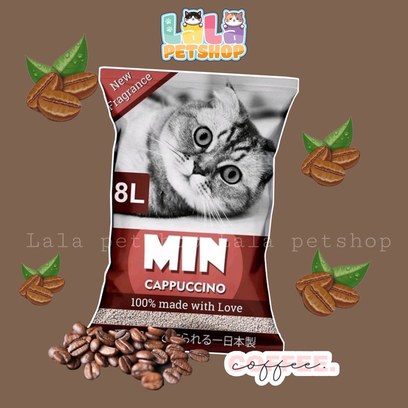 Cát vệ sinh cho chó mèo - CÁT MIN 8L - Cát Nhật Bản LaLaPetShop