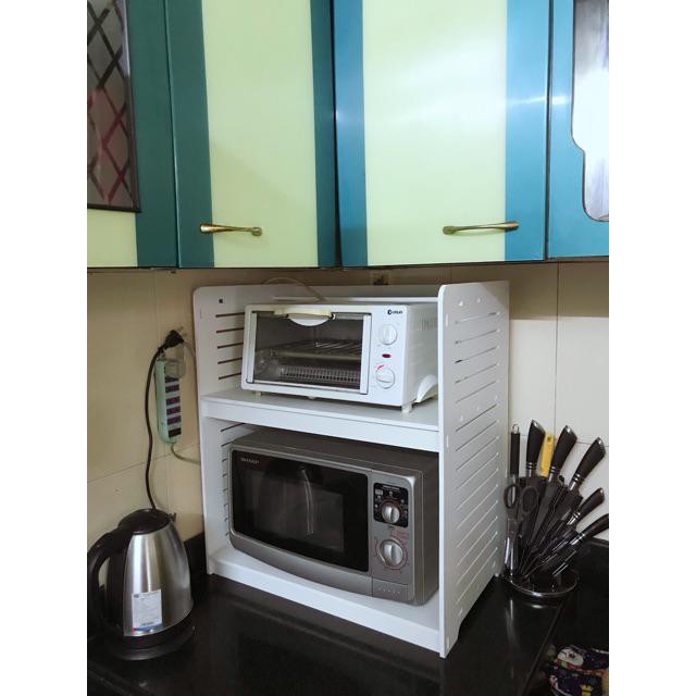 Kệ lò vi sóng 3 tầng, kệ gia vị nhà bếp để nồi cơm, ấm siêu tốc chống nước IG257.2