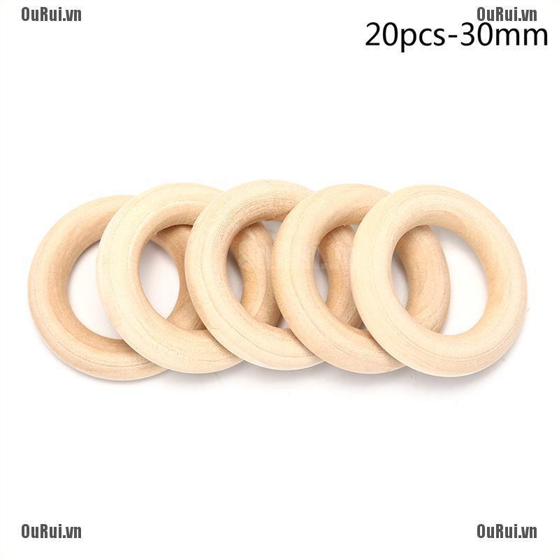 Set 5 / 10 / 20 / 50 Nhẫn Gỗ Tròn Làm Đồ Thủ Công