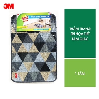 Thảm chống trượt cao cấp Scotch Brite 3M 40x60cm đa năng, lấy bụi hiệu quả, thấm hút nước tốt, hoạ tiết