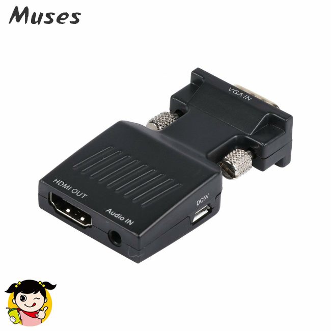 Muse07 Đầu chuyển VGA sang HDMI 1080p AV chuyên dụng cho PC DVD STB