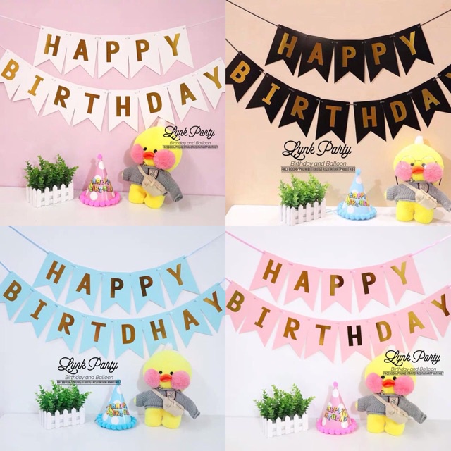 Dây chữ Happy birthday trang trí sinh nhật