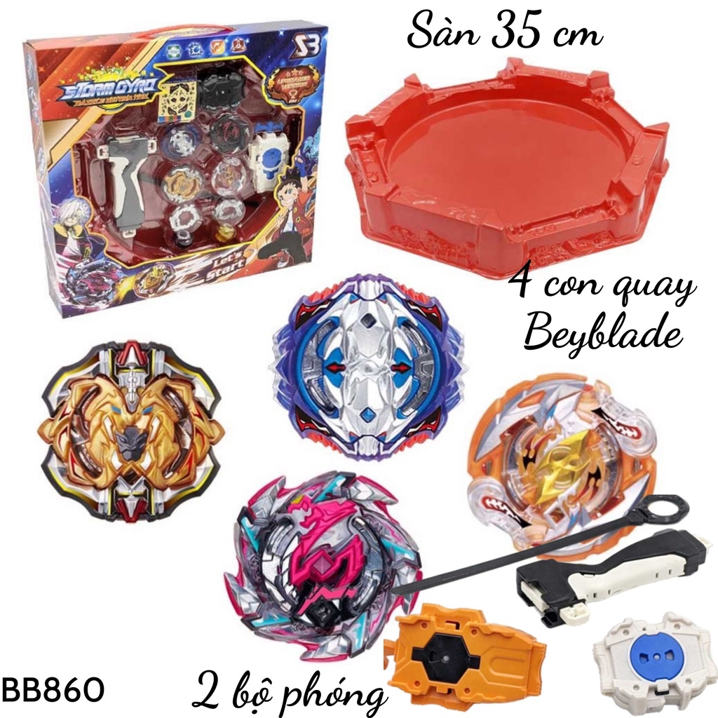 2 Bộ Con Quay BEYBLADE BRUST Có Tay Cầm + Mâm Đấu Lớn [NHIỀU MẪU]