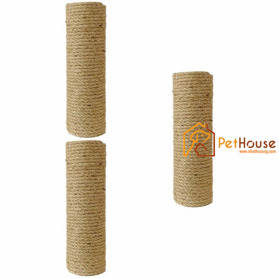 Trụ cào móng mèo thay thế nhiều kích thước lõi nhựa tiền phong đầu bịt plywood, dây thừng cói siêu bền