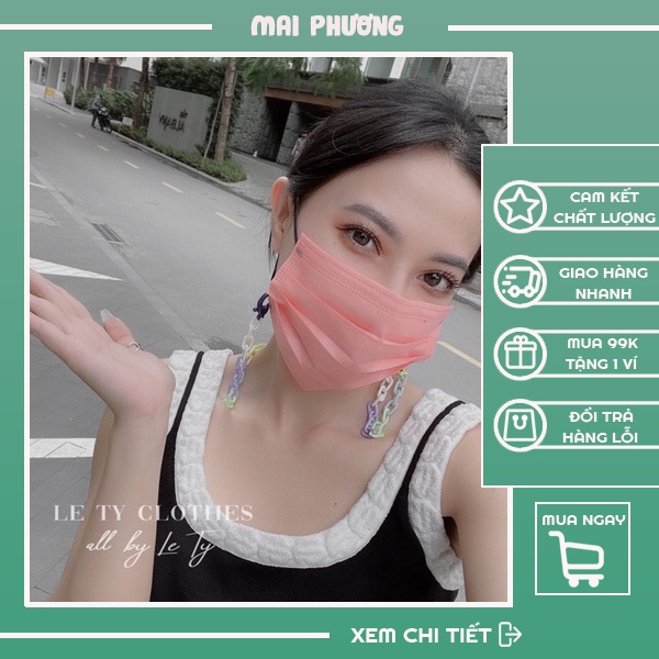 [ Túi 10 cái ] khẩu trang 𝐘 𝐓ế [ 1 LỚP MỎNG ] hơn 30 màu xinh xắn