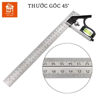 Thước đo góc vuông, góc 45 - Thước góc vuông đa năng 30cm