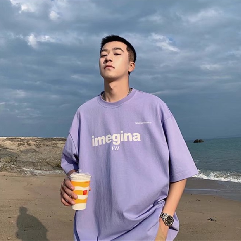 Áo Thun Nam Cổ Tròn Ngắn Tay In Chữ Thời Trang size M-8XL