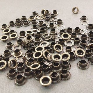 Bộ 10 khoen bọc lỗ kim loại kèm long đền, khuy mắt cáo