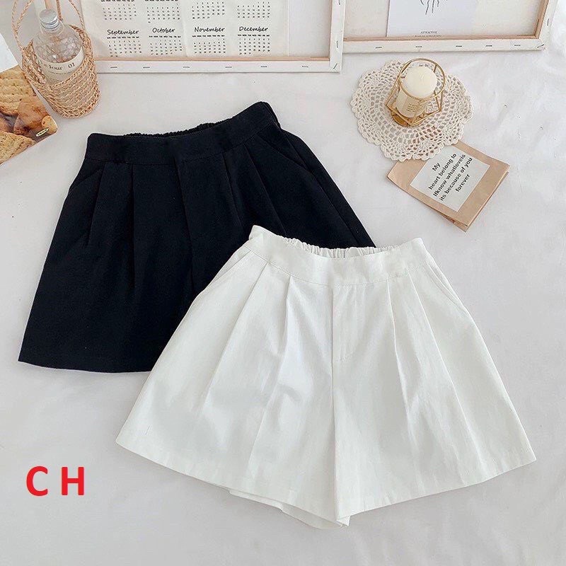 Quần Short kaki nữ, Quần đùi nữ dáng rộng chun eo | BigBuy360 - bigbuy360.vn