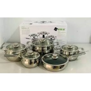 Bộ nồi chảo 5 chi tiết arber ab-06cc cao cấp đức inox 304 chống bỏng an toàn cho người sử dụng