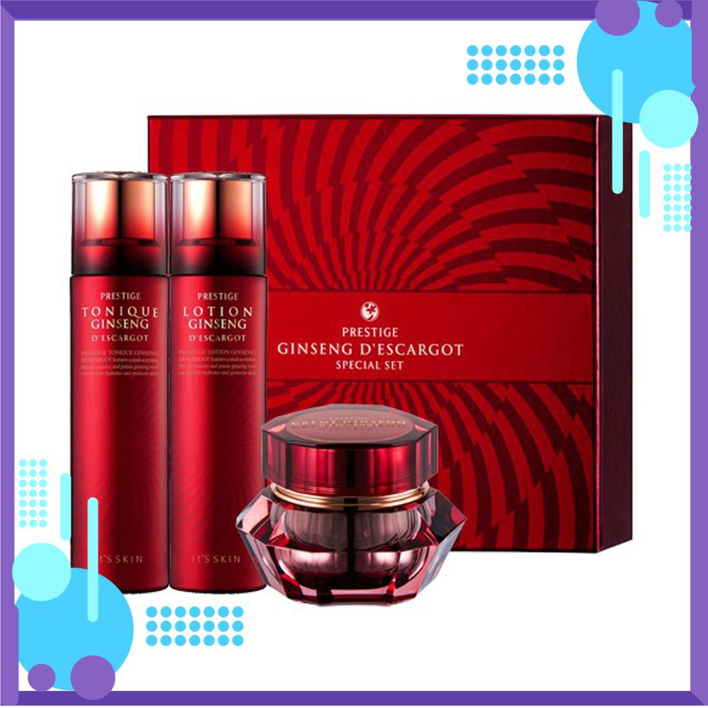 Bộ Dưỡng Da Ốc Sên Hồng Sâm It's skin PRESTIGE Ginseng D'escargot Special SET