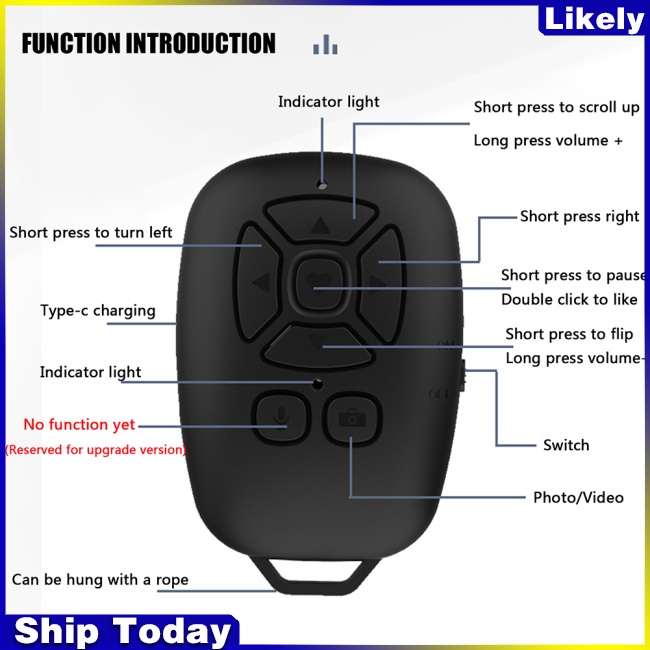 Bộ Điều Khiển Từ Xa Không Dây Bluetooth Chụp Ảnh Selfie Cho Điện Thoại