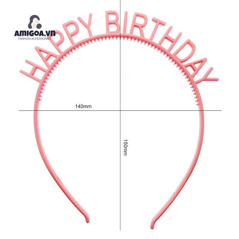 ✨✨Băng đô cài tóc chữ sinh nhật màu sắc dễ thương phong cách Hàn Quốc