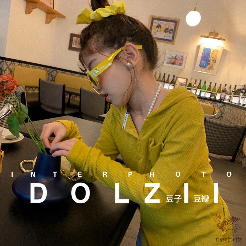 Áo Thun Dệt Kim Tay Dài Có Mũ Trùm Phong Cách Hàn Quốc Thời Trang Mùa Thu Cho Bé Gái