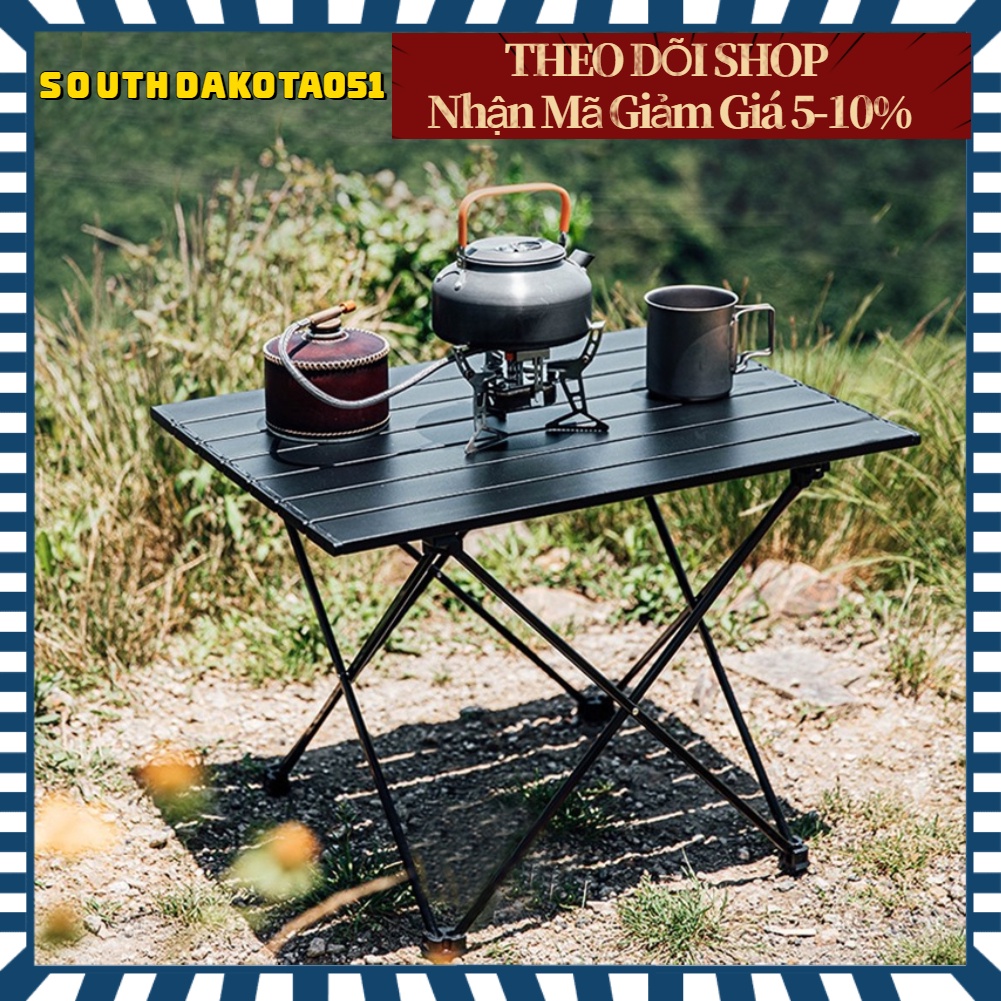 🎉Hàng HOT Bàn nhôm gấp gọn ngoài trời nhẹ di động đa chức năng cho cắm trại du lịch dã ngoại【Southdakota051】