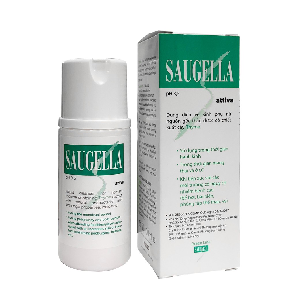 Dung dịch vệ sinh Saugella Attiva 100ml