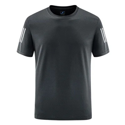 Áo Thun Tay Ngắn Cổ Tròn Dáng Rộng Phối Lưới Nhanh Khô Thời Trang Mùa Hè Mới Cho Nam