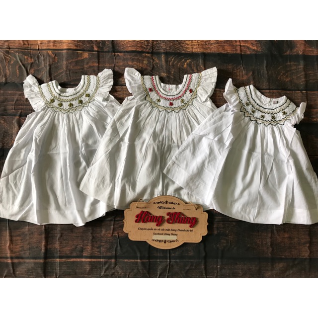 Đầm smock bé gái