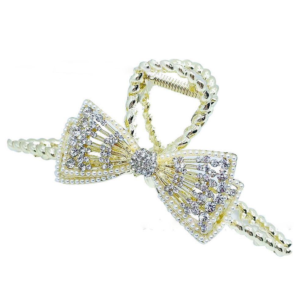 Kẹp tóc hình nơ/hoa cỡ lớn bằng kim loại phong cách Hàn Quốc thời trang cho nữ