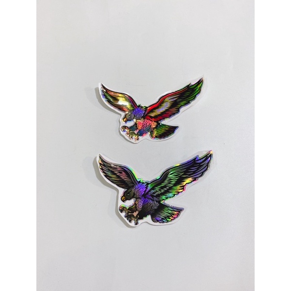 Tem hình con đại bàng 7 màu  dán trang trí xe máy, laptop...