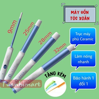 Máy uốn tóc xoăn, máy làm tóc xoăn nhiều size trục tạo nhiều kiểu xoăn khác nhau