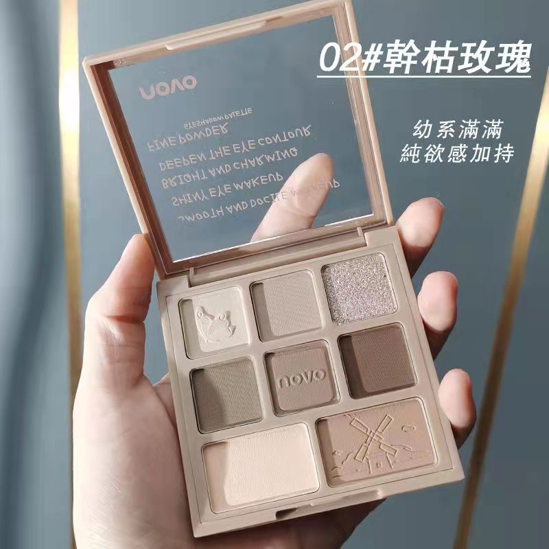♕Bảng Phấn Mắt Novo 8 Màu Sắc Hiệu Ứng Lì/ Ánh Nhũ/ Ánh Nhũ Thời Trang NO.5604