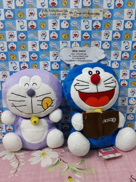 DOREAMON màu tím size to 30cm- hình thật- 110k💟💟💟