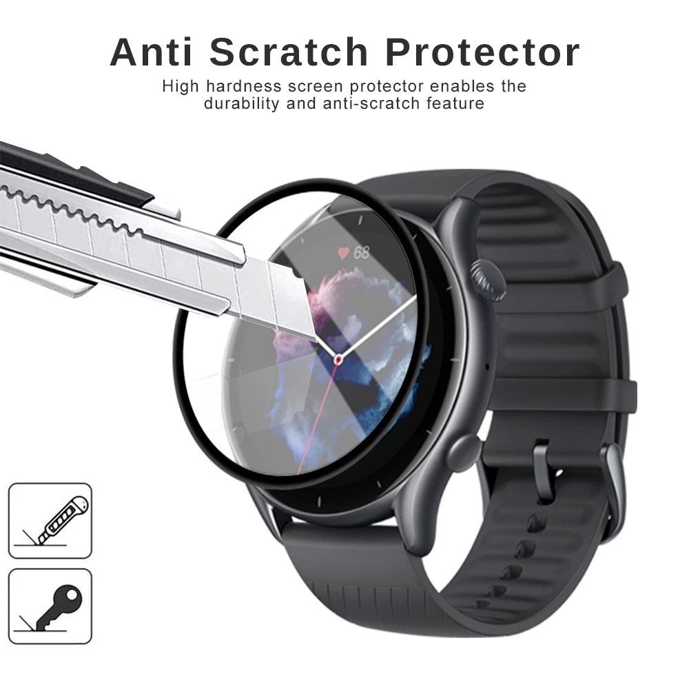 1 Miếng Dán TPU Mềm Trong Suốt Bảo Vệ Màn Hình Đồng Hồ Thông Minh Amazfit GTS 3/ GTR 3 Pro /Smart