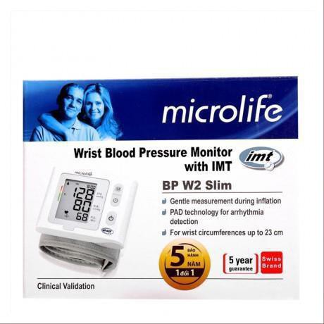 Máy đo huyết áp cổ tay Microlife BP W2-Slim-Wrist - Công nghệ IMT cho kết quả đo nhanh, chính xác - Chính Hãng Thụy Sĩ