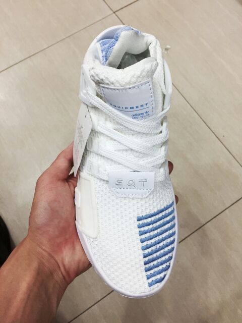 GIẦY đẹp (TẶNG MÓC KHÓA) Giày thể thao sneaker EQT ADV 2018 White blue Trắng Xanh da trời giá tốt 2020 : hot