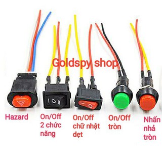 Công Tắc Xe Máy 5 loại ON/OFF - Nhấn Nhả - Hazard ( giá 1 chiếc)