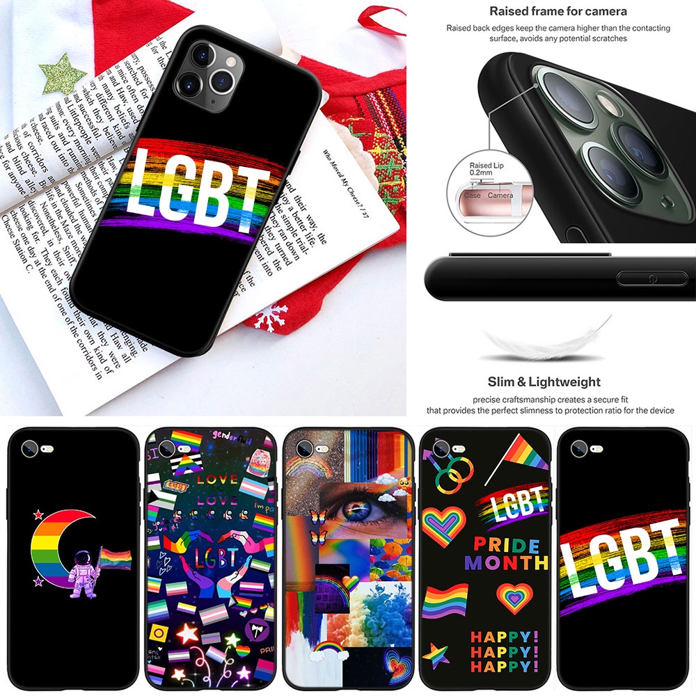 Ốp Điện Thoại Họa Tiết Cầu Vồng LGBT CA52 Cho iPhone 5 5S 6 6S 7 8 11 Pro Max Plus SE XR