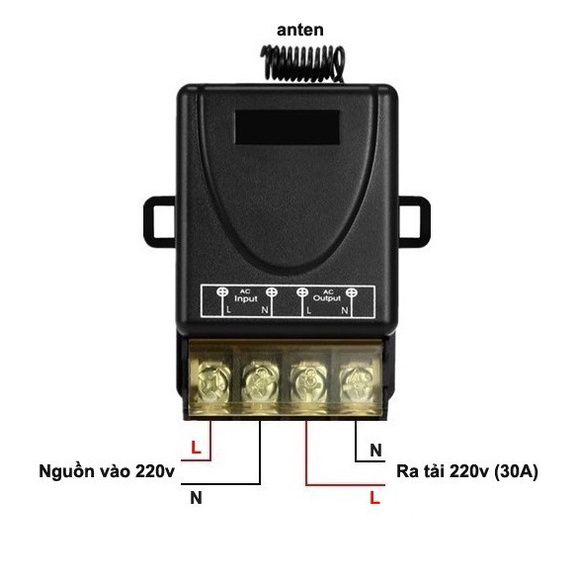 Bộ điều khiển từ xa cho máy bơm nước công suất lớn 30A khoảng cách 100 mét 2 TAY KHIỂN có chức năng học lệnh
