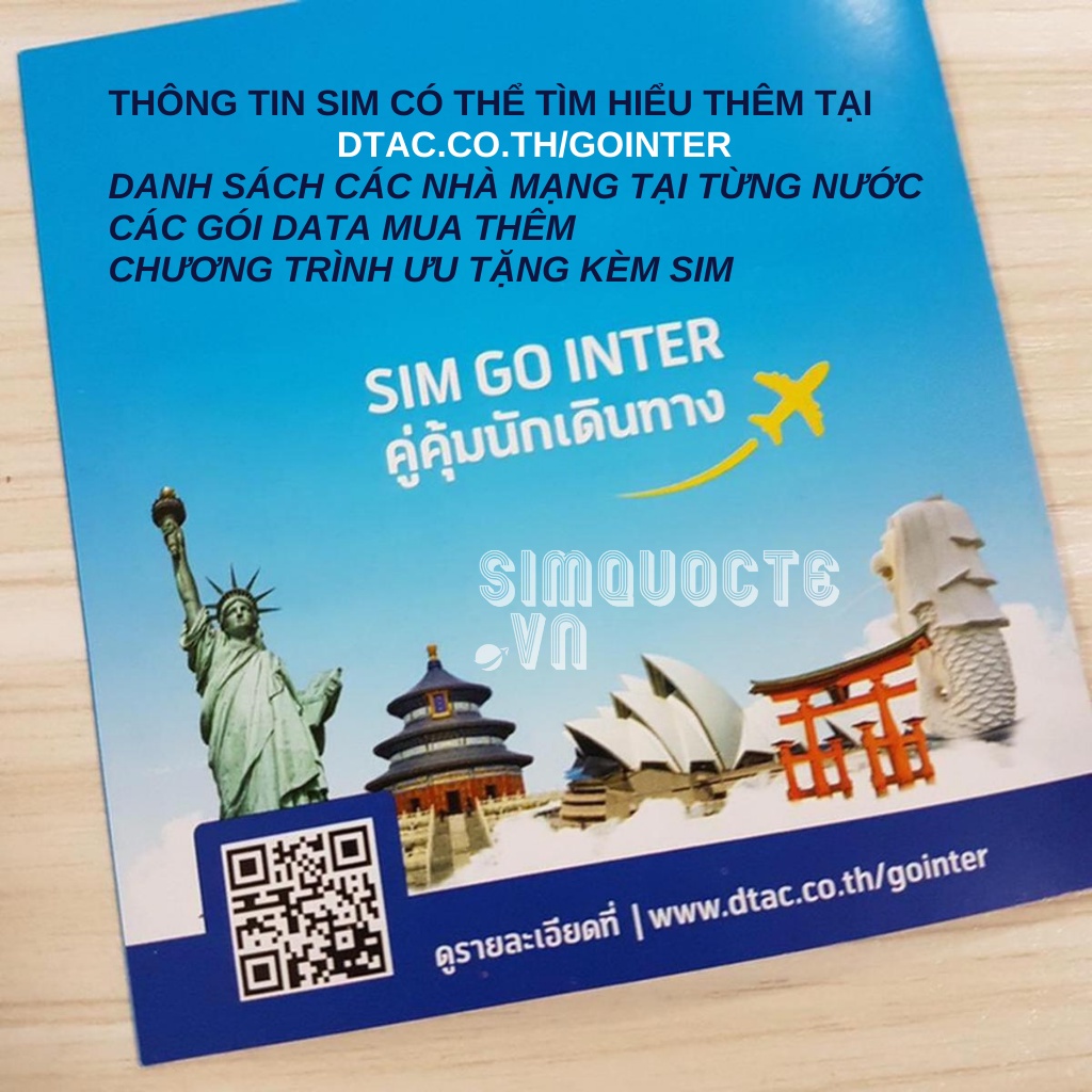 Sim Du Lịch 4G 5G Israel Qatar Oman Kuwait DTAC GO INTER Tốc Độ Cao Hỗ trợ Giao Nhanh và Esim