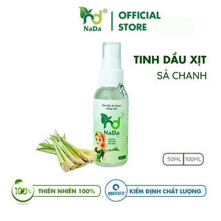 Bình xịt sát khuẩn hương Sả  Nada | Nguyên chất 100% từ thiên nhiên | Sát khuẩn, đuổi muỗi, côn trùng | 10ml,50ml, 100ml