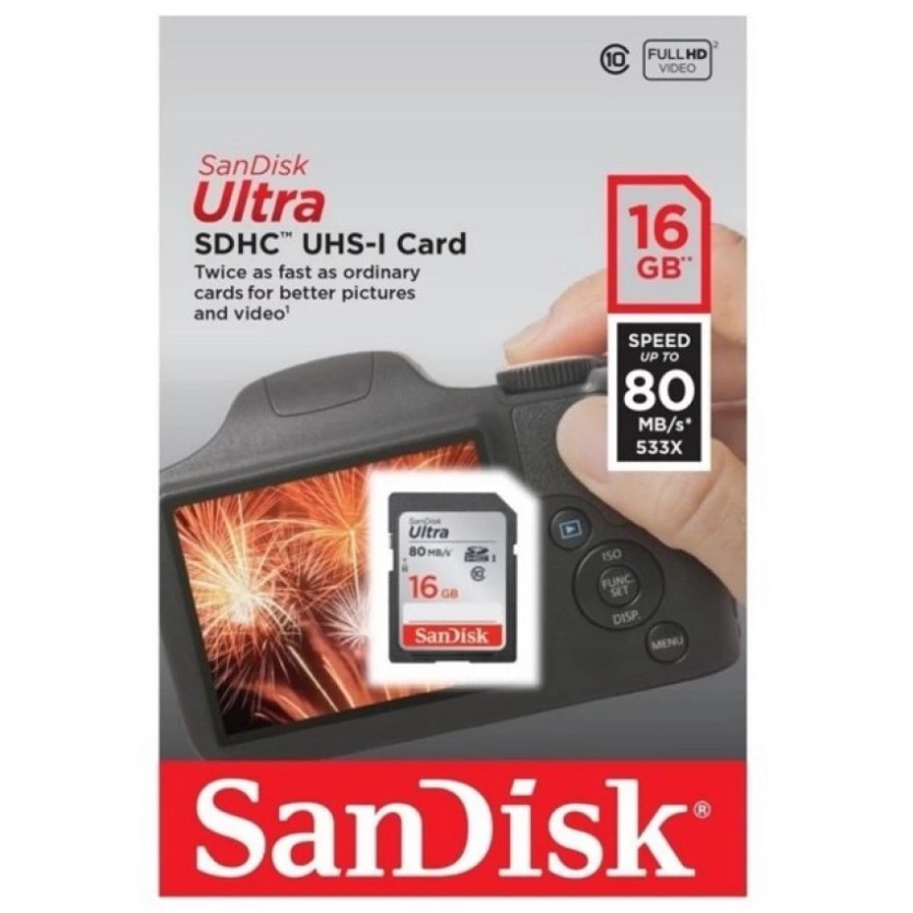[FREE SHIP] [Bh 5 Năm] Thẻ Nhớ Sdhc 16Gb Sandisk Ultra Class 10 Uhs-I 80Mb/S Chính Hãng | BigBuy360 - bigbuy360.vn