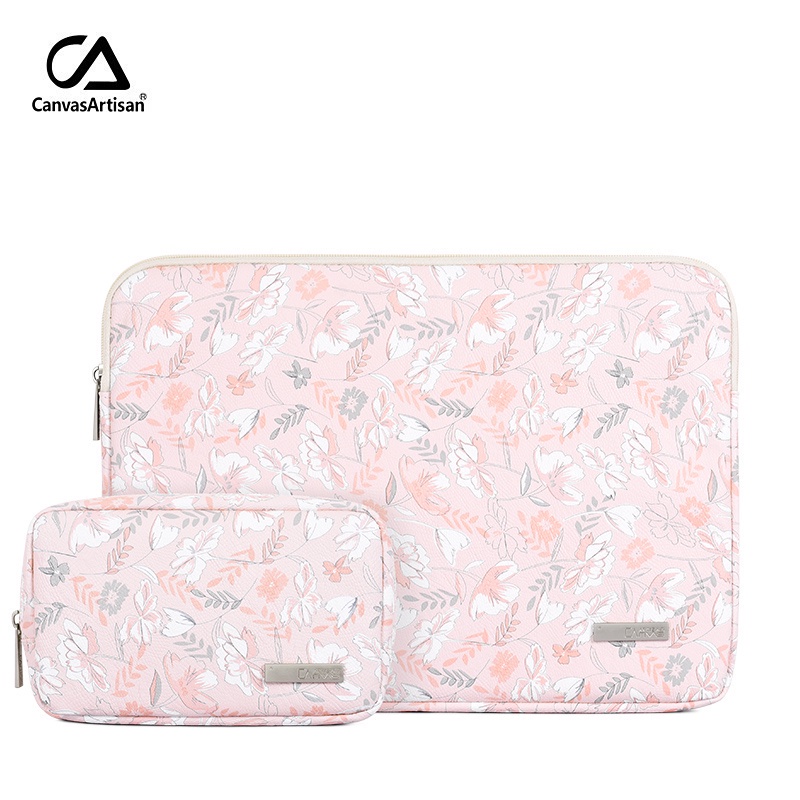 CanvasArtisan Bao Da Máy Tính Bảng Chất Liệu Chống Thấm Nước Họa Tiết Hoa Màu Hồng Cho Surface Air Pro 11 / 12 / 13 / 14 / 15 inch