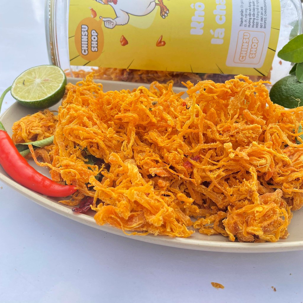 [Mã GROXUAN1 giảm 8% đơn 150K] Khô gà lá chanh300g CHINSU đồ ăn vặt HÀ NỘI gà khô lá chanh xé sợi-chinsushop | BigBuy360 - bigbuy360.vn
