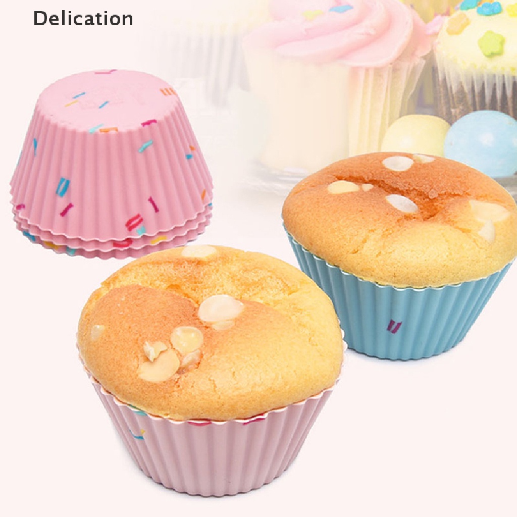 Set 6 Khuôn Silicone Làm Bánh Muffin Có Thể Tái Sử Dụng Tiện Lợi